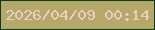 文字の大きさ：3、枠の色：0c3c11、背景の色：b5a86b、文字の色：e9cfc0 無料ブログパーツのブログ時計