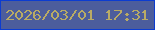 文字の大きさ：1、枠の色：0c3cd0、背景の色：4c5d9c、文字の色：b9ab65 無料ブログパーツのブログ時計