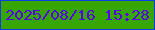 文字の大きさ：1、枠の色：0c3ce5、背景の色：38a601、文字の色：5300e9 無料ブログパーツのブログ時計