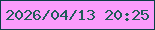 文字の大きさ：4、枠の色：0c3f46、背景の色：fb9cfb、文字の色：1f5c57 無料ブログパーツのブログ時計