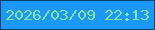 文字の大きさ：2、枠の色：0c3f6e、背景の色：1c98fa、文字の色：85e296 無料ブログパーツのブログ時計
