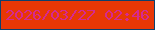 文字の大きさ：1、枠の色：0c406d、背景の色：e83706、文字の色：d52992 無料ブログパーツのブログ時計