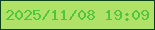 文字の大きさ：5、枠の色：0c4217、背景の色：b0e169、文字の色：51c53b 無料ブログパーツのブログ時計