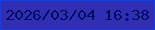文字の大きさ：2、枠の色：0c42ea、背景の色：302fb4、文字の色：000e5f 無料ブログパーツのブログ時計