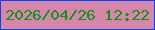 文字の大きさ：1、枠の色：0c42f0、背景の色：d586aa、文字の色：0d921a 無料ブログパーツのブログ時計
