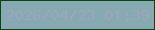 文字の大きさ：2、枠の色：0c440e、背景の色：86a9b2、文字の色：9da6be 無料ブログパーツのブログ時計