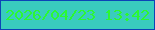 文字の大きさ：4、枠の色：0c44b7、背景の色：39ccbe、文字の色：2bf832 無料ブログパーツのブログ時計