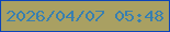 文字の大きさ：4、枠の色：0c44ba、背景の色：a9a062、文字の色：387fb0 無料ブログパーツのブログ時計