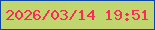 文字の大きさ：3、枠の色：0c45a8、背景の色：c2d66f、文字の色：fa2b57 無料ブログパーツのブログ時計