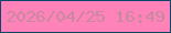 文字の大きさ：1、枠の色：0c476b、背景の色：ff83b9、文字の色：c58aa0 無料ブログパーツのブログ時計