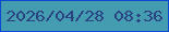 文字の大きさ：4、枠の色：0c48d2、背景の色：449cb0、文字の色：2a4282 無料ブログパーツのブログ時計