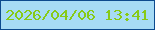 文字の大きさ：5、枠の色：0c4a8e、背景の色：a6dbf5、文字の色：87ca17 無料ブログパーツのブログ時計