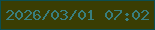 文字の大きさ：1、枠の色：0c4e50、背景の色：3a3d03、文字の色：397e7e 無料ブログパーツのブログ時計