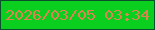 文字の大きさ：4、枠の色：0c4f2c、背景の色：0acf1e、文字の色：dd8353 無料ブログパーツのブログ時計