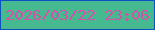 文字の大きさ：2、枠の色：0c4fc0、背景の色：47b990、文字の色：d84faa 無料ブログパーツのブログ時計