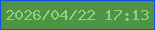 文字の大きさ：2、枠の色：0c53ed、背景の色：509346、文字の色：8ed476 無料ブログパーツのブログ時計