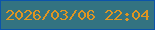 文字の大きさ：5、枠の色：0c54aa、背景の色：337381、文字の色：df9522 無料ブログパーツのブログ時計