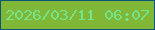 文字の大きさ：5、枠の色：0c5778、背景の色：81b737、文字の色：72e58c 無料ブログパーツのブログ時計