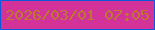 文字の大きさ：3、枠の色：0c5adb、背景の色：d33398、文字の色：bd772f 無料ブログパーツのブログ時計