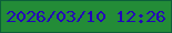 文字の大きさ：5、枠の色：0c5f3a、背景の色：238c37、文字の色：2303ba 無料ブログパーツのブログ時計