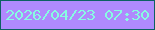 文字の大きさ：1、枠の色：0c6162、背景の色：af8afd、文字の色：87fbe2 無料ブログパーツのブログ時計