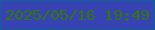 文字の大きさ：4、枠の色：0c6195、背景の色：3843b3、文字の色：347707 無料ブログパーツのブログ時計