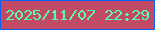 文字の大きさ：5、枠の色：0c61f5、背景の色：c14b67、文字の色：59fea8 無料ブログパーツのブログ時計