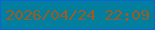 文字の大きさ：2、枠の色：0c63dc、背景の色：027e9e、文字の色：995d23 無料ブログパーツのブログ時計