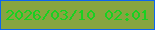 文字の大きさ：5、枠の色：0c65f0、背景の色：87a540、文字の色：18d121 無料ブログパーツのブログ時計