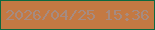 文字の大きさ：5、枠の色：0c693f、背景の色：c37943、文字の色：a68b81 無料ブログパーツのブログ時計