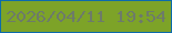 文字の大きさ：4、枠の色：0c6bab、背景の色：7da328、文字の色：6d7b69 無料ブログパーツのブログ時計