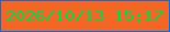 文字の大きさ：1、枠の色：0c6be4、背景の色：f46623、文字の色：07d74e 無料ブログパーツのブログ時計