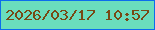 文字の大きさ：3、枠の色：0c6ced、背景の色：6addbd、文字の色：774915 無料ブログパーツのブログ時計