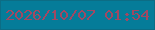 文字の大きさ：2、枠の色：0c6d85、背景の色：057c99、文字の色：a14862 無料ブログパーツのブログ時計