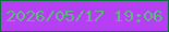 文字の大きさ：5、枠の色：0c6f3e、背景の色：b63ef3、文字の色：5cba7f 無料ブログパーツのブログ時計