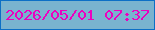 文字の大きさ：5、枠の色：0c6fc6、背景の色：79b3cf、文字の色：ec00bf 無料ブログパーツのブログ時計