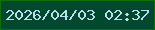 文字の大きさ：3、枠の色：0c7009、背景の色：02482f、文字の色：b9deee 無料ブログパーツのブログ時計