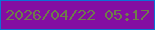 文字の大きさ：1、枠の色：0c71d5、背景の色：840ea2、文字の色：6e7d4a 無料ブログパーツのブログ時計