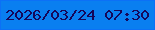 文字の大きさ：3、枠の色：0c71f6、背景の色：097ff0、文字の色：15075a 無料ブログパーツのブログ時計