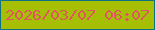 文字の大きさ：5、枠の色：0c7284、背景の色：a7bf03、文字の色：de565e 無料ブログパーツのブログ時計