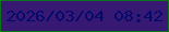 文字の大きさ：3、枠の色：0c7418、背景の色：371873、文字の色：020a6b 無料ブログパーツのブログ時計