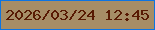 文字の大きさ：5、枠の色：0c74e2、背景の色：a68d66、文字の色：581a03 無料ブログパーツのブログ時計