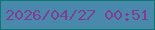 文字の大きさ：4、枠の色：0c786f、背景の色：4989ab、文字の色：813c93 無料ブログパーツのブログ時計