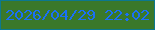 文字の大きさ：4、枠の色：0c788f、背景の色：3a782a、文字の色：1a70f6 無料ブログパーツのブログ時計