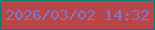 文字の大きさ：1、枠の色：0c7a6d、背景の色：b84648、文字の色：8277c4 無料ブログパーツのブログ時計