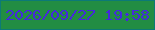 文字の大きさ：3、枠の色：0c7a77、背景の色：228d43、文字の色：4528de 無料ブログパーツのブログ時計
