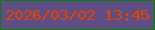 文字の大きさ：3、枠の色：0c7c07、背景の色：5f4e83、文字の色：e64300 無料ブログパーツのブログ時計