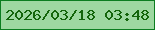 文字の大きさ：4、枠の色：0c7d20、背景の色：9ed8a1、文字の色：14650b 無料ブログパーツのブログ時計