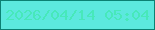 文字の大きさ：5、枠の色：0c8073、背景の色：5ce8de、文字の色：47e8ba 無料ブログパーツのブログ時計