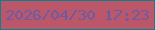 文字の大きさ：4、枠の色：0c808c、背景の色：bb5768、文字の色：695ca6 無料ブログパーツのブログ時計